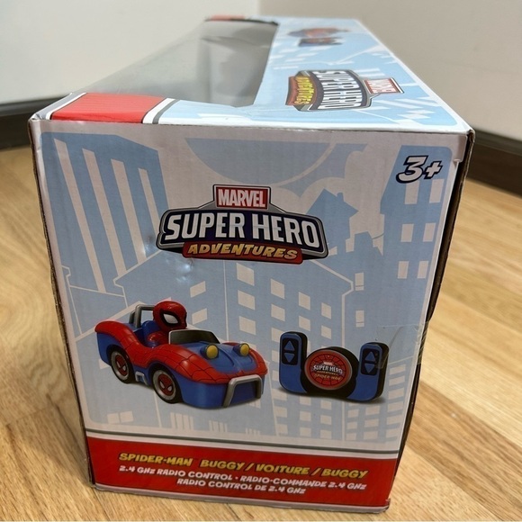 Spider Man Remote Control Car NEW Marvel Super Hero Adventures RC Red Blue - Picture 5 of 6